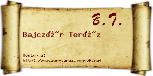 Bajczár Teréz névjegykártya